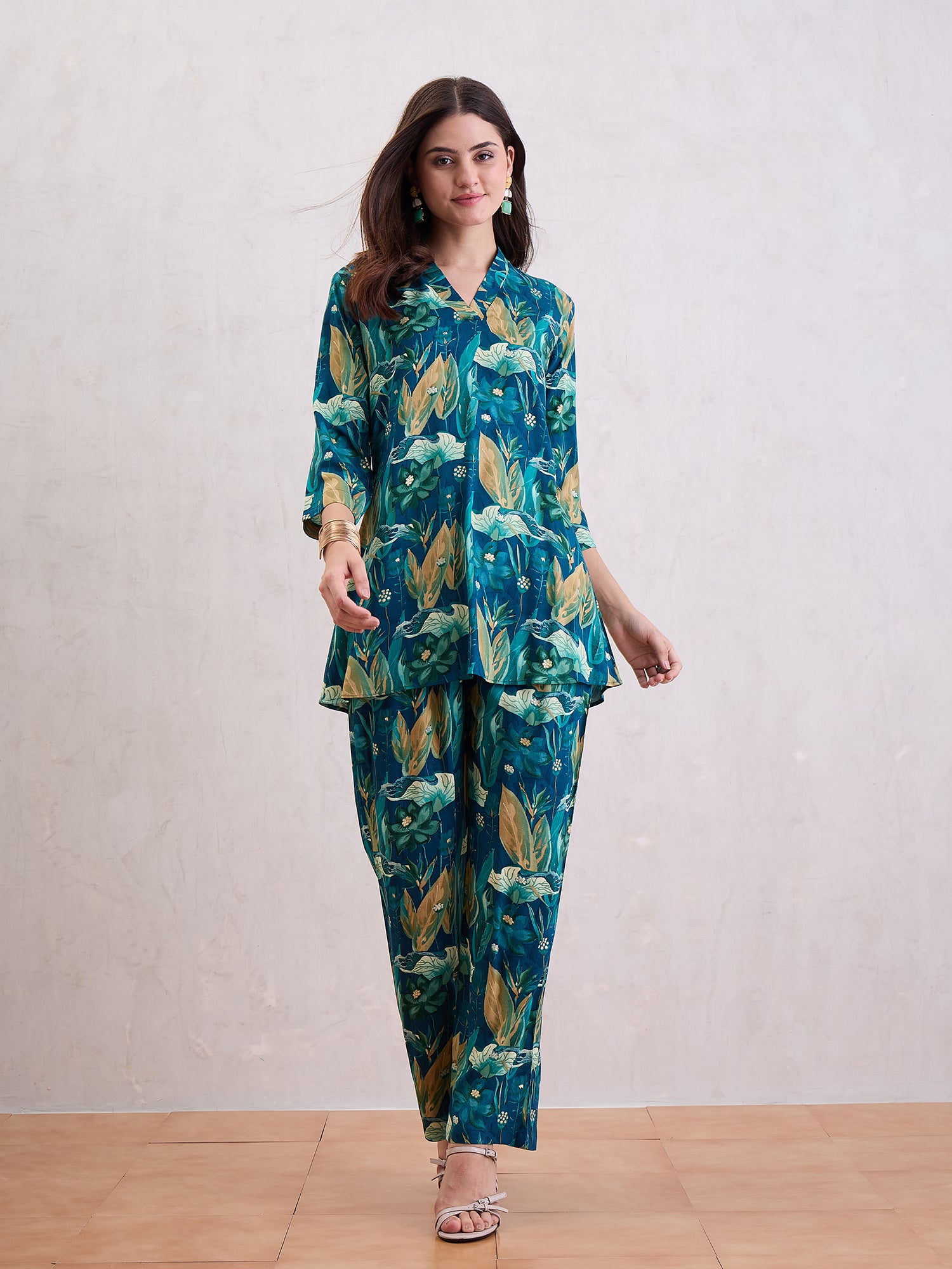 Printed Top & Trousers Co-Ords Set