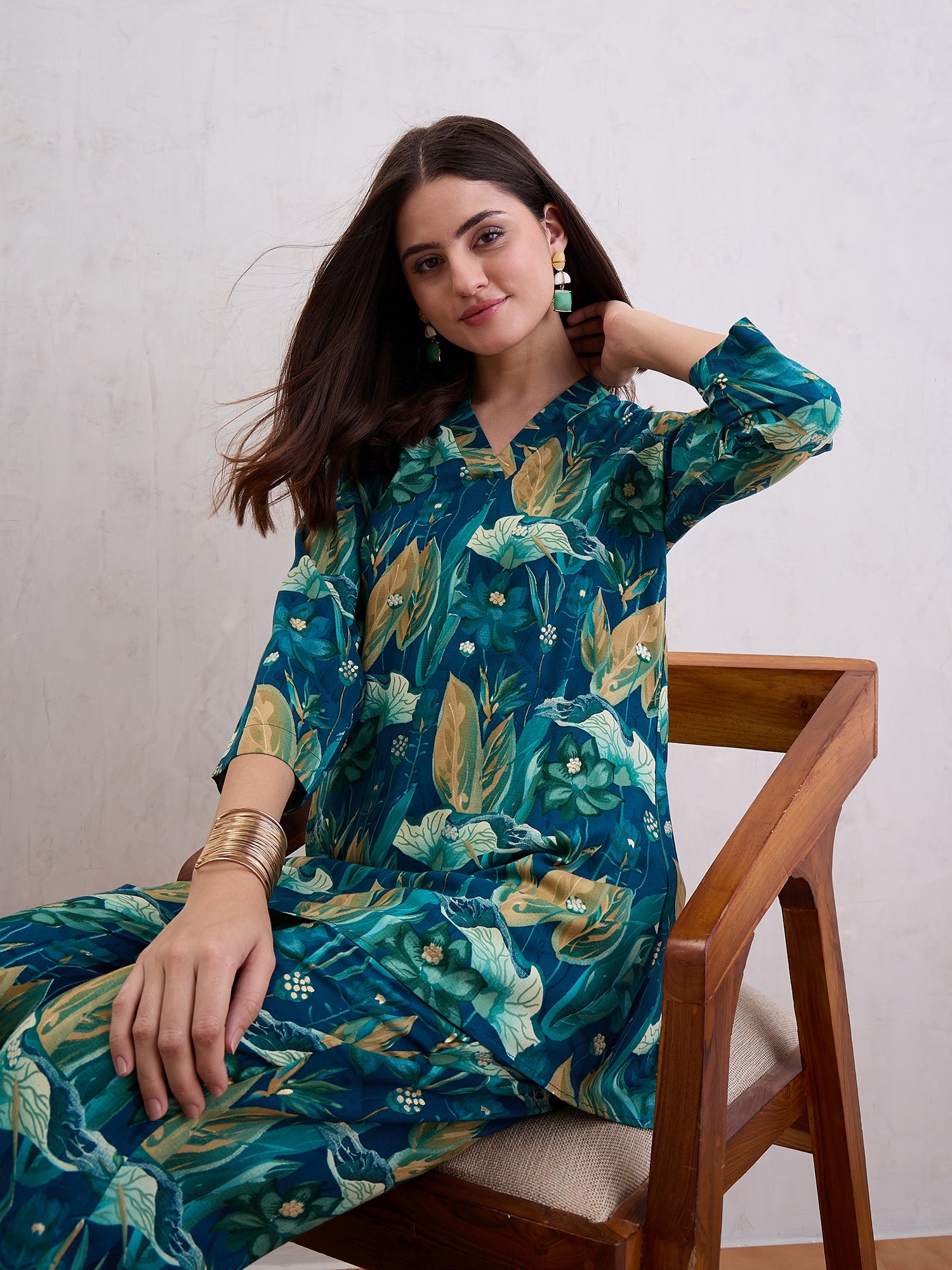 Printed Top & Trousers Co-Ords Set