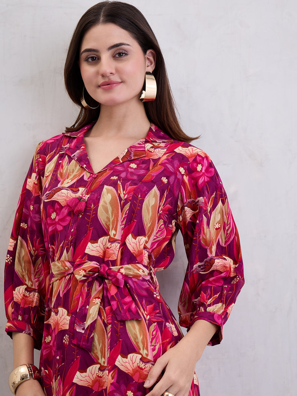 Floral Printed Fit & Flare Maxi Dress