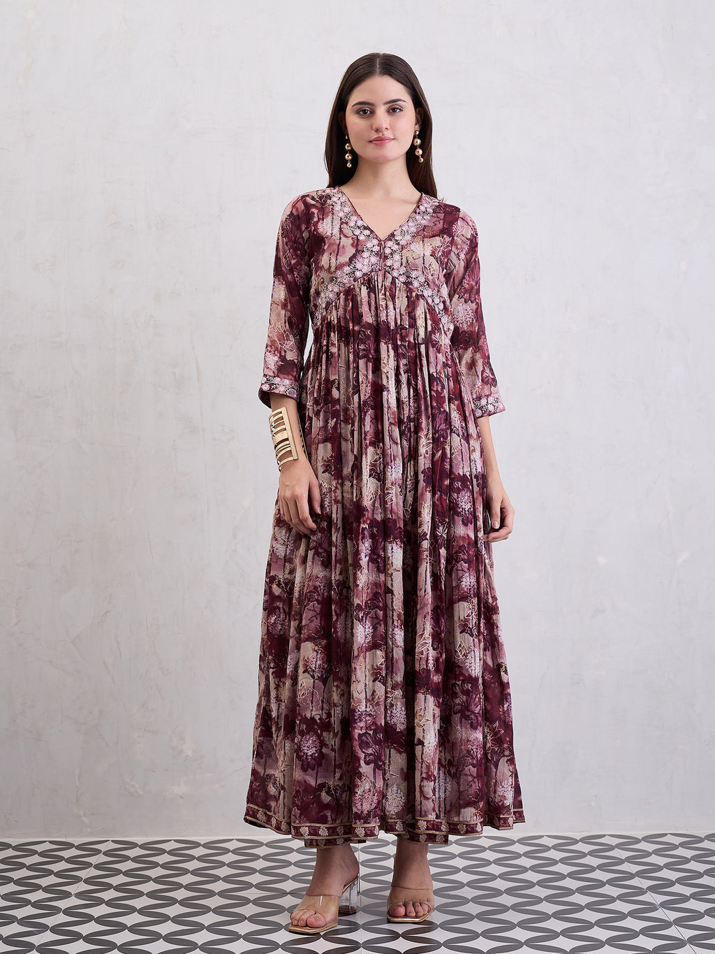 Women Voile Anarkali Kurta Set
