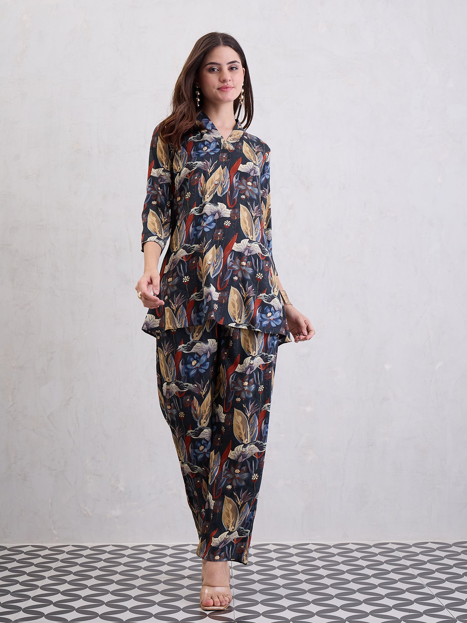 Printed Top & Trousers Co-Ords Set