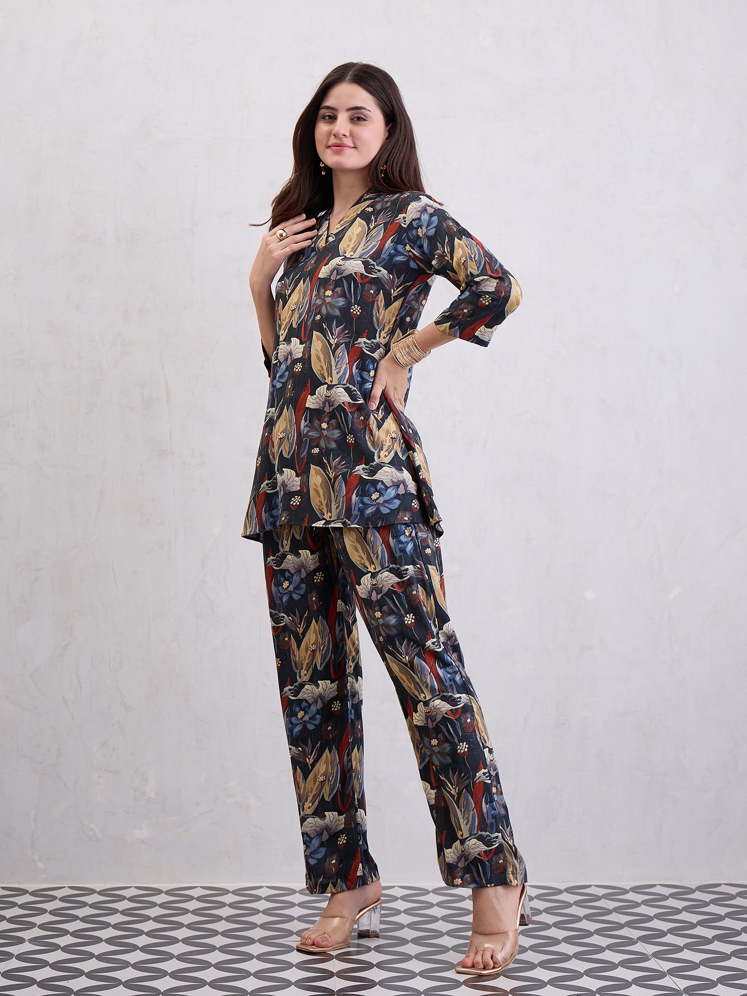 Printed Top & Trousers Co-Ords Set