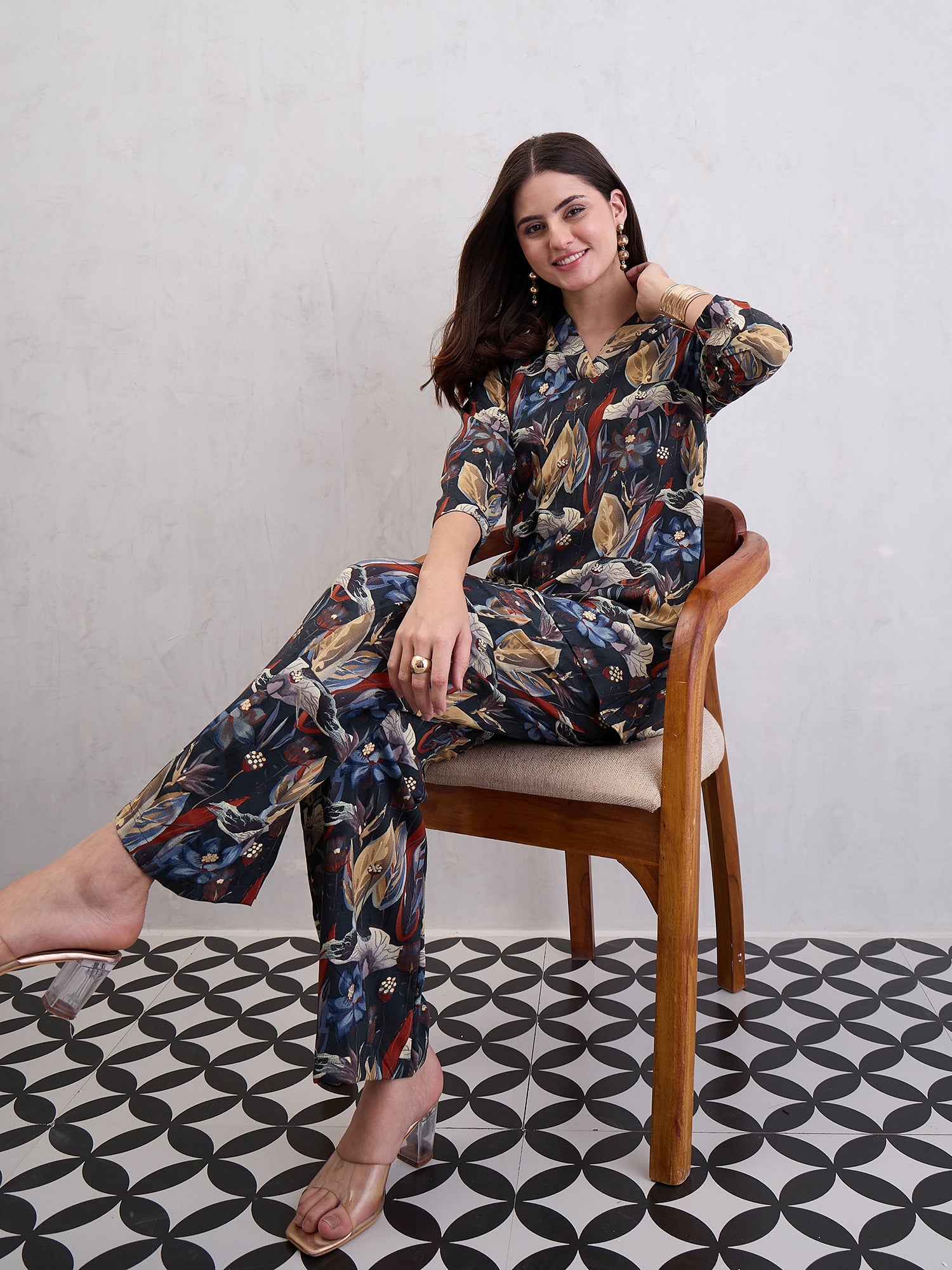 Printed Top & Trousers Co-Ords Set