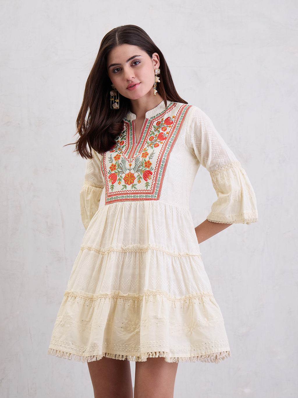 Women Cotton Dobby Dress
