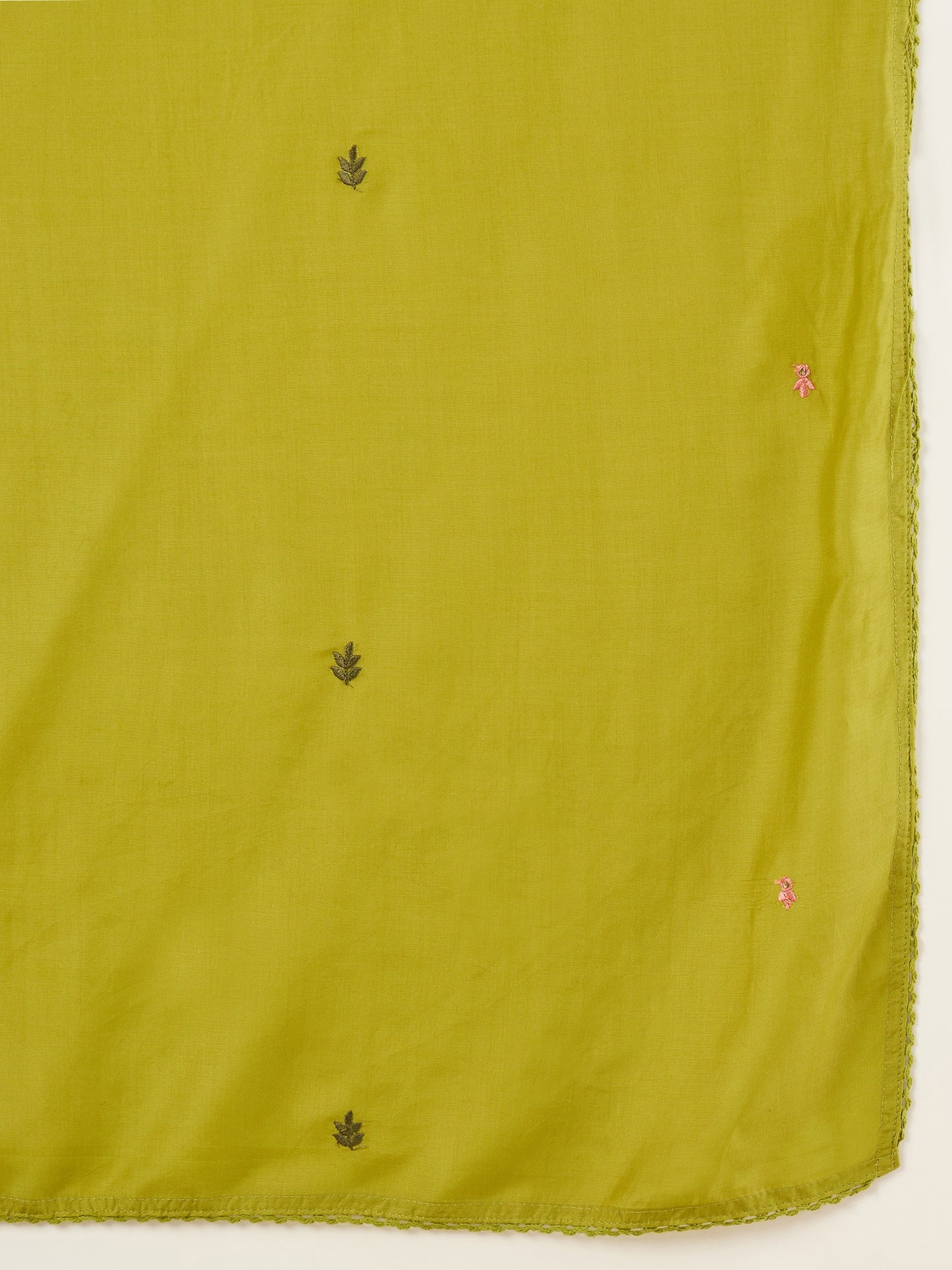 Women Floral Embroidered Regular Thread Work Kurta with Trousers & With Dupatta