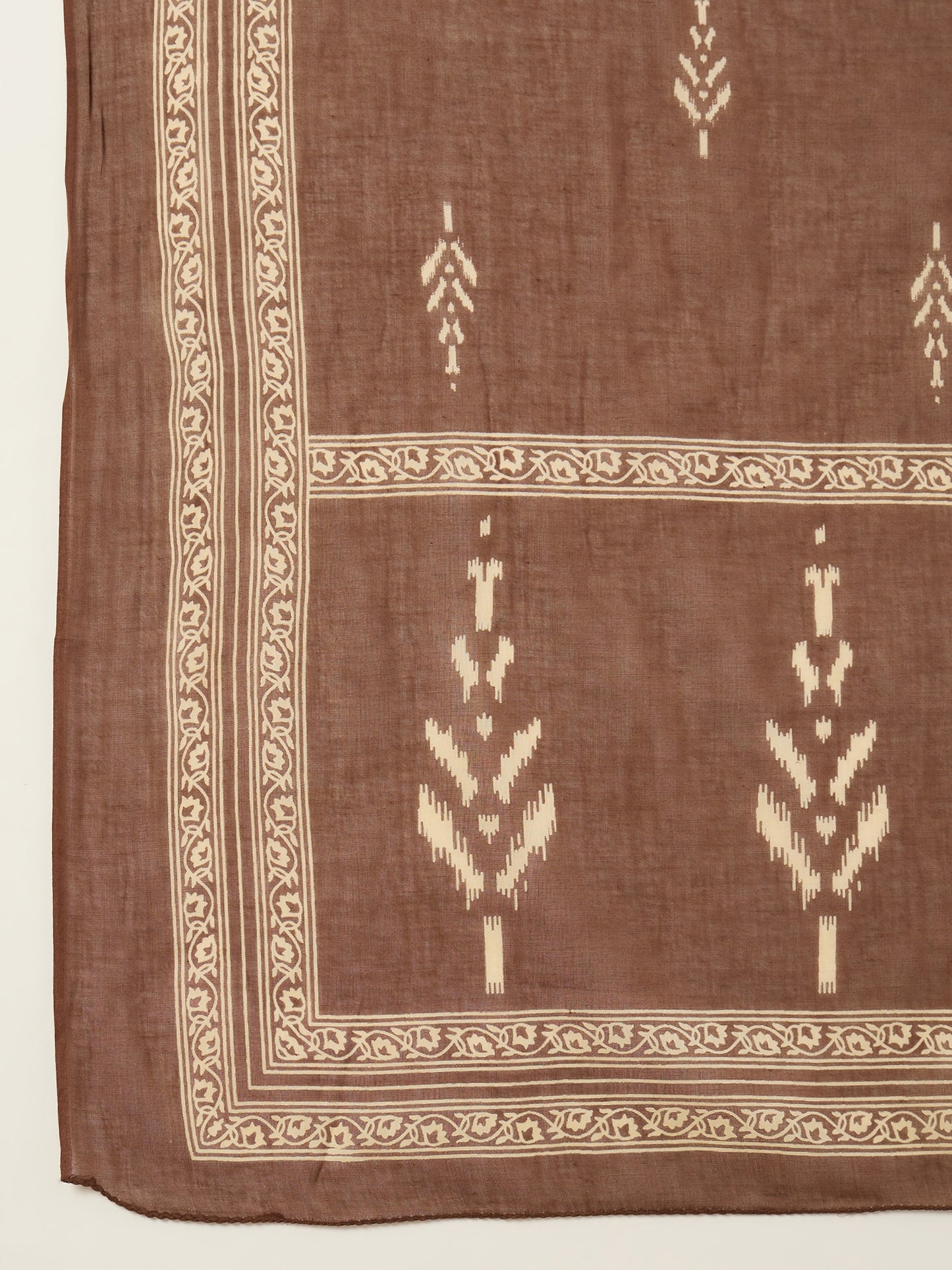 Women Ethnic Motifs Printed Regular Pure Cotton Kurta with Trousers & With Dupatta