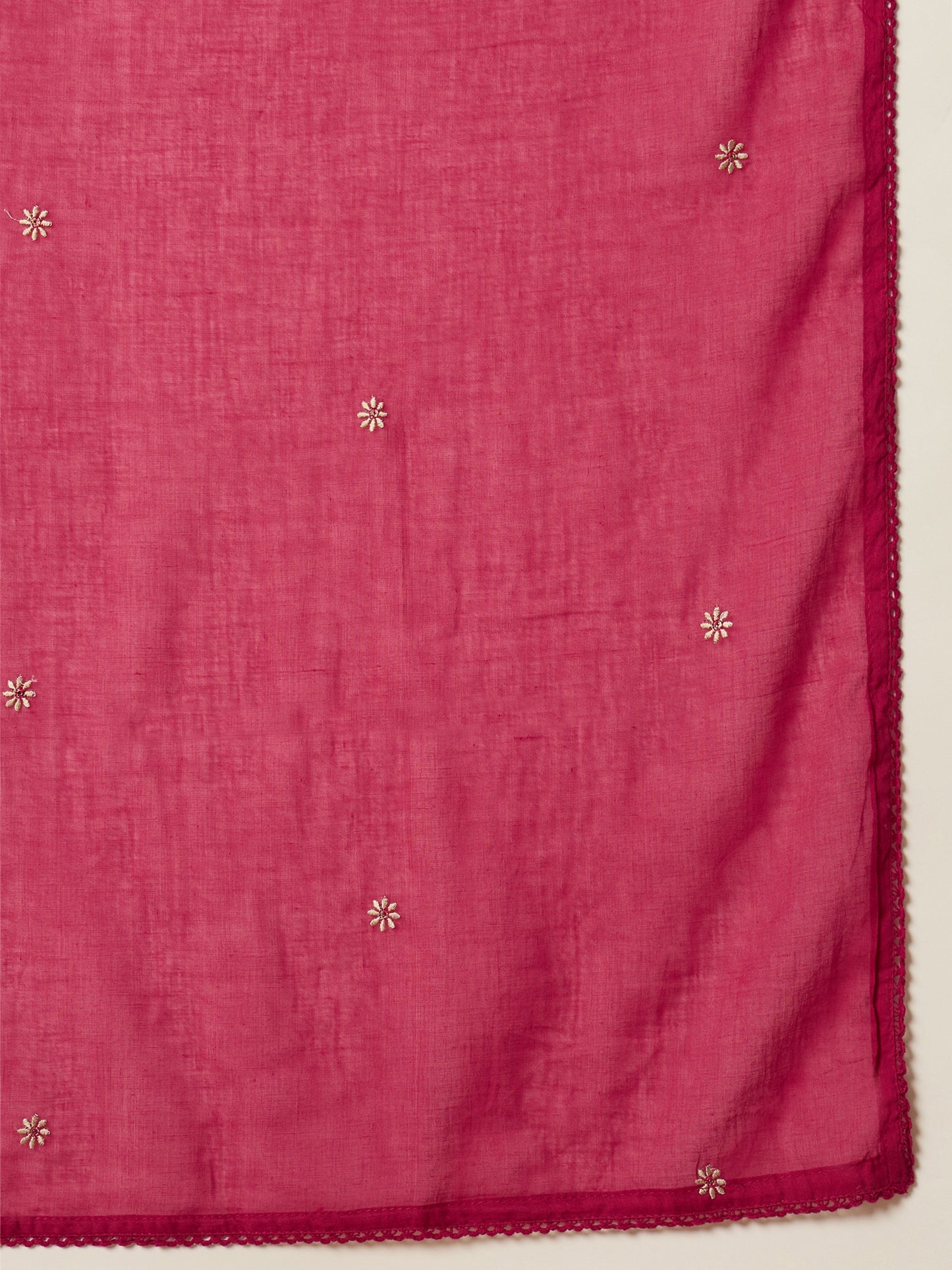 Women Ethnic Motifs Embroidered Angrakha Thread Work Kurta with Trousers & With Dupatta