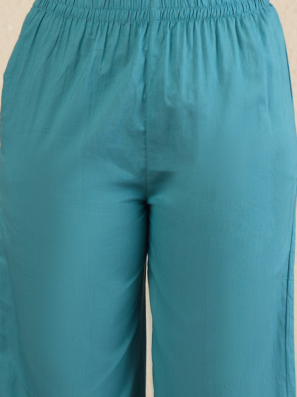 Women Floral Printed Regular Beads and Stones Pure Cotton Kurta with Trousers & With Dupatta