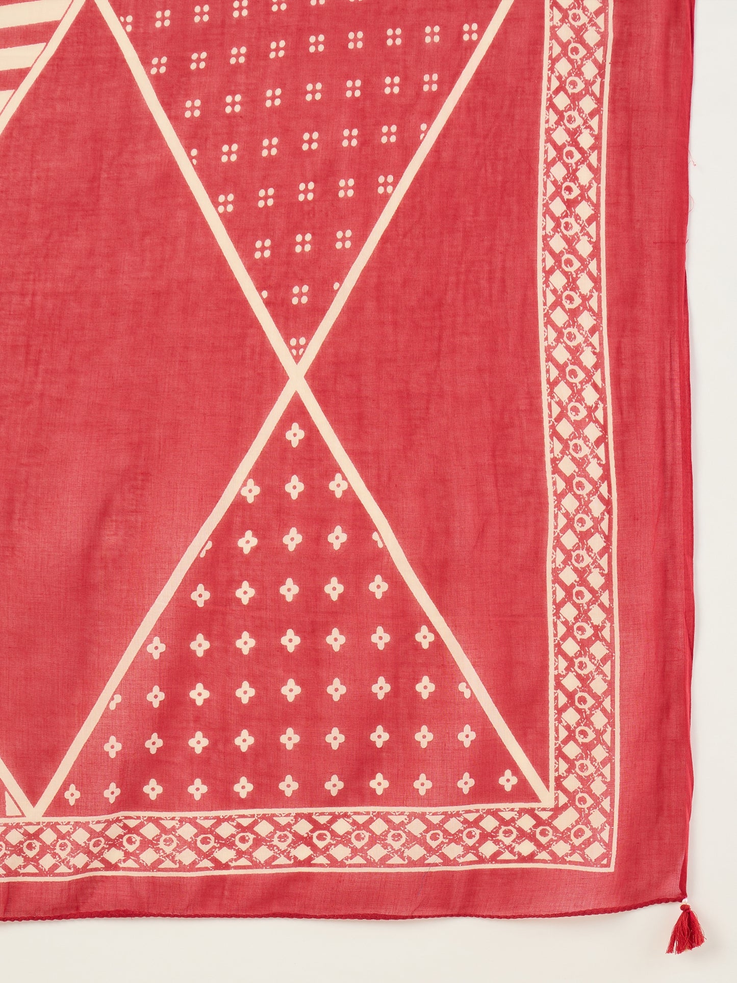 Women Printed Regular Thread Work Pure Cotton Kurta with Palazzos & With Dupatta