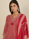 Women Printed Regular Thread Work Pure Cotton Kurta with Palazzos & With Dupatta