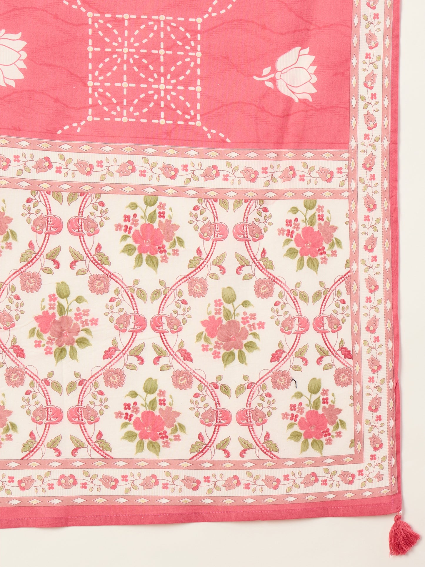 Women Floral Printed Regular Pure Cotton Kurta with Trousers & With Dupatta