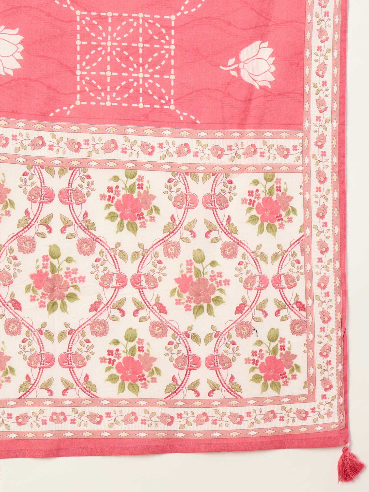 Women Floral Printed Regular Pure Cotton Kurta with Trousers & With Dupatta