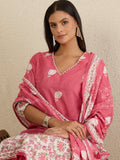 Women Floral Printed Regular Pure Cotton Kurta with Trousers & With Dupatta