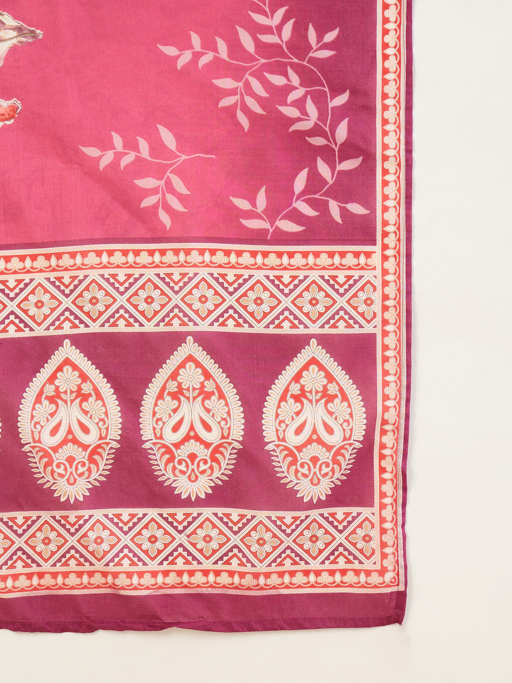 Women Floral Printed Regular Thread Work Pure Cotton Kurta with Trousers & With Dupatta