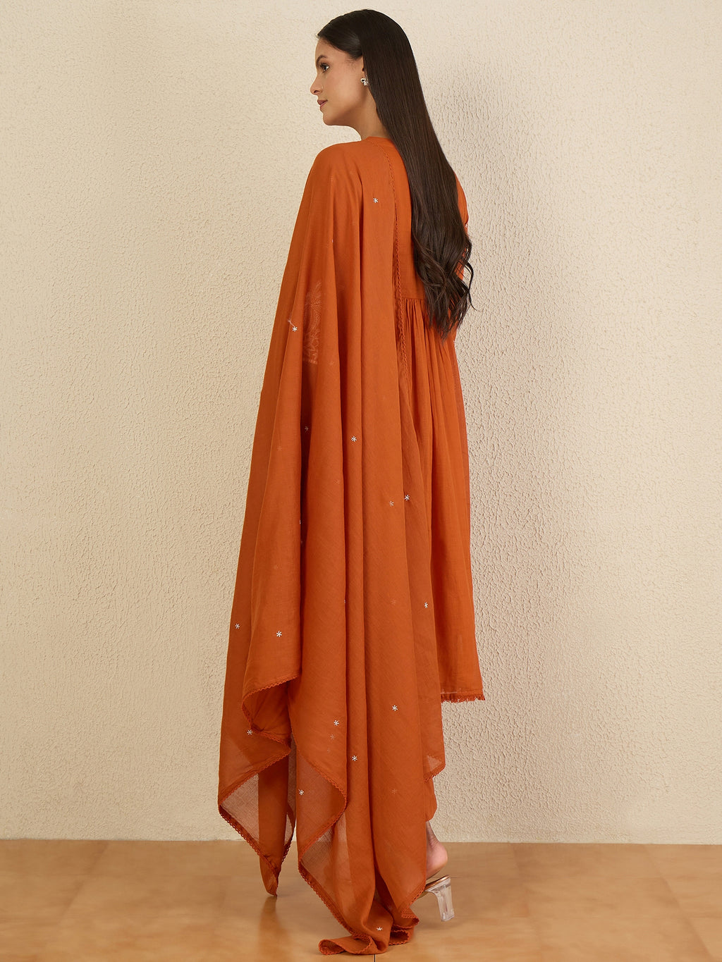 Women Ethnic Motifs Embroidered Empire Thread Work Kurta with Trousers & With Dupatta