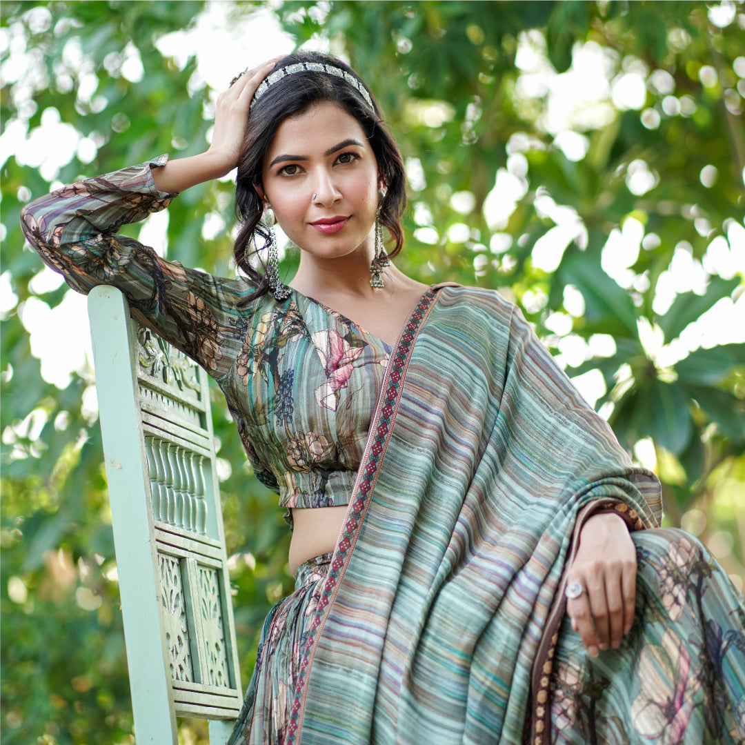 Seaweed Sharara Tunic Set