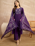 Women Printed Regular Sequinned Pure Cotton Kurta with Trousers & With Dupatta