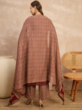 Women Printed Regular Beads and Stones Pure Cotton Kurta with Palazzos & With Dupatta