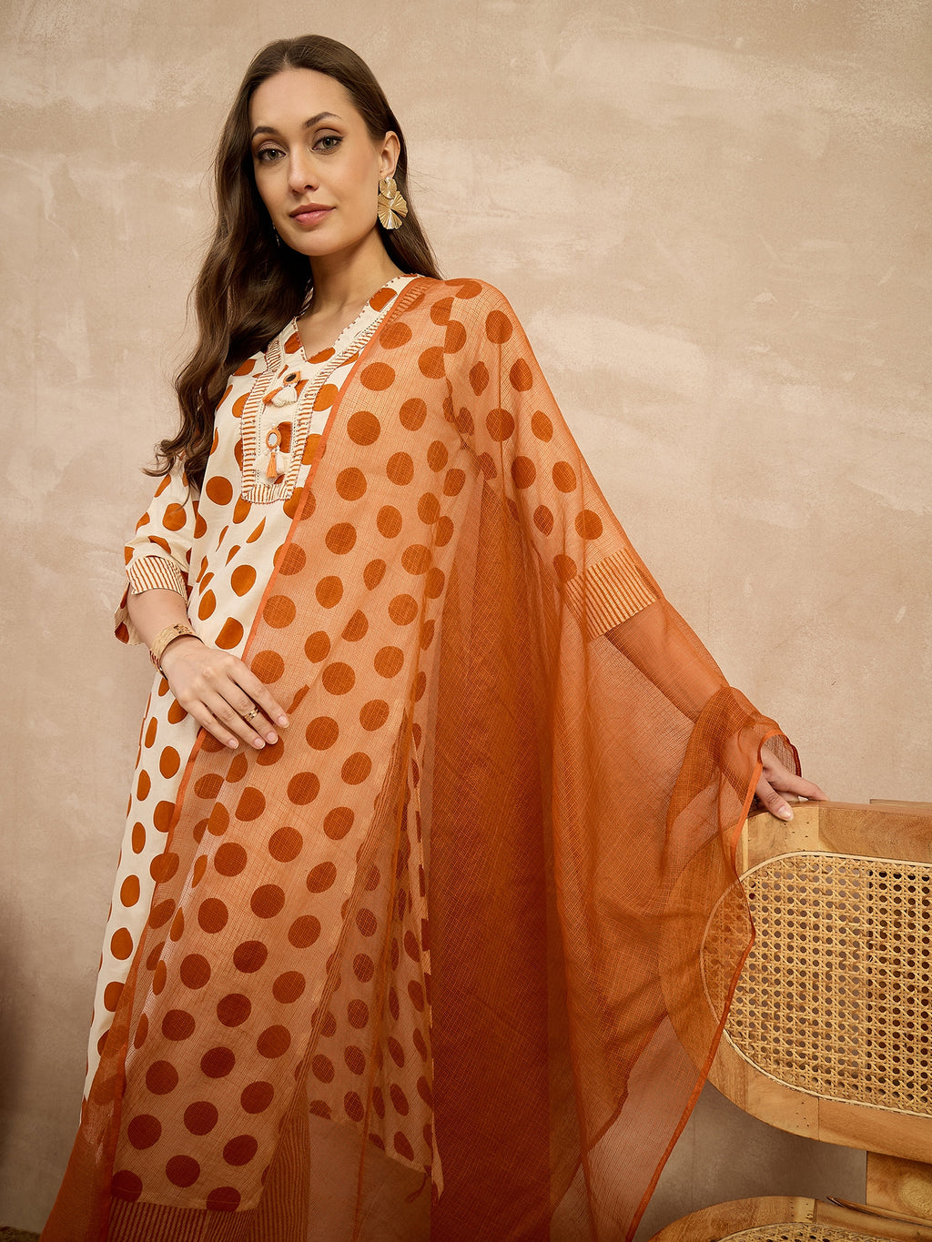 Women Printed Regular Pure Cotton Kurta with Trousers & With Dupatta
