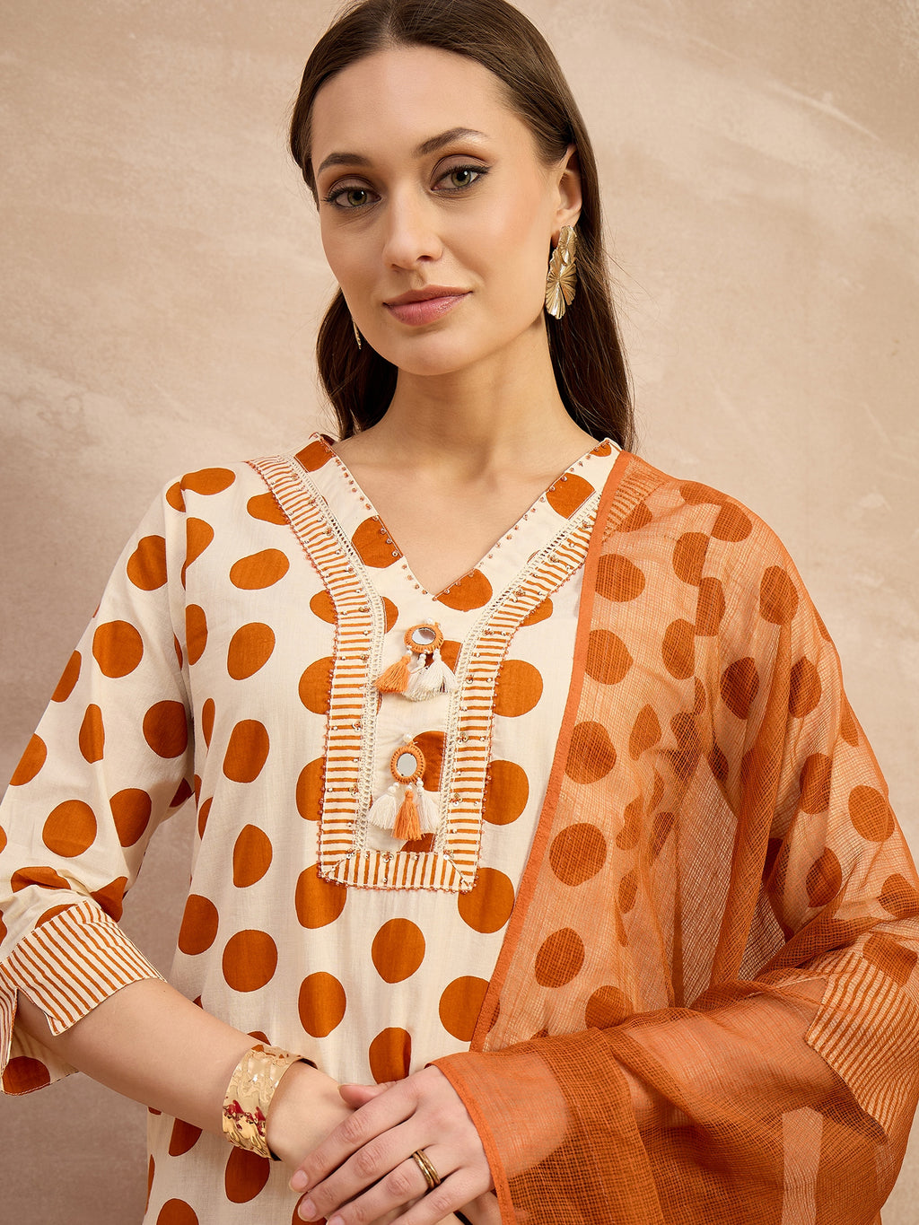 Women Printed Regular Pure Cotton Kurta with Trousers & With Dupatta