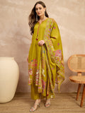 Women Ethnic Motifs Printed Regular Patchwork Pure Cotton Kurta with Palazzos & With Dupatta