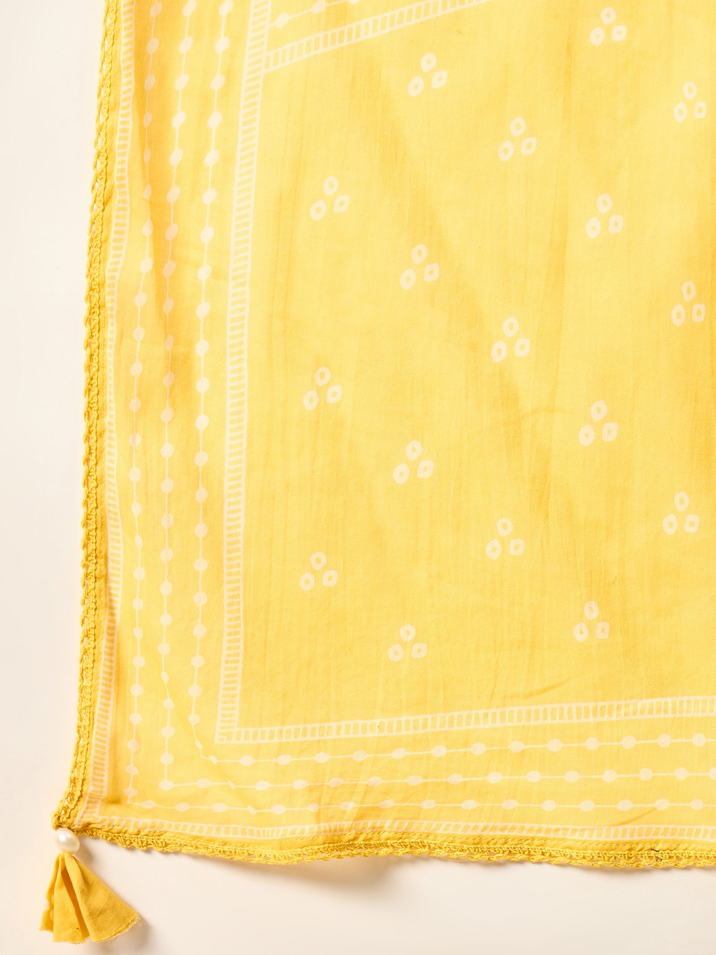 Women Ethnic Motifs Printed Regular Thread Work Pure Cotton Kurta with Trousers & With Dupatta