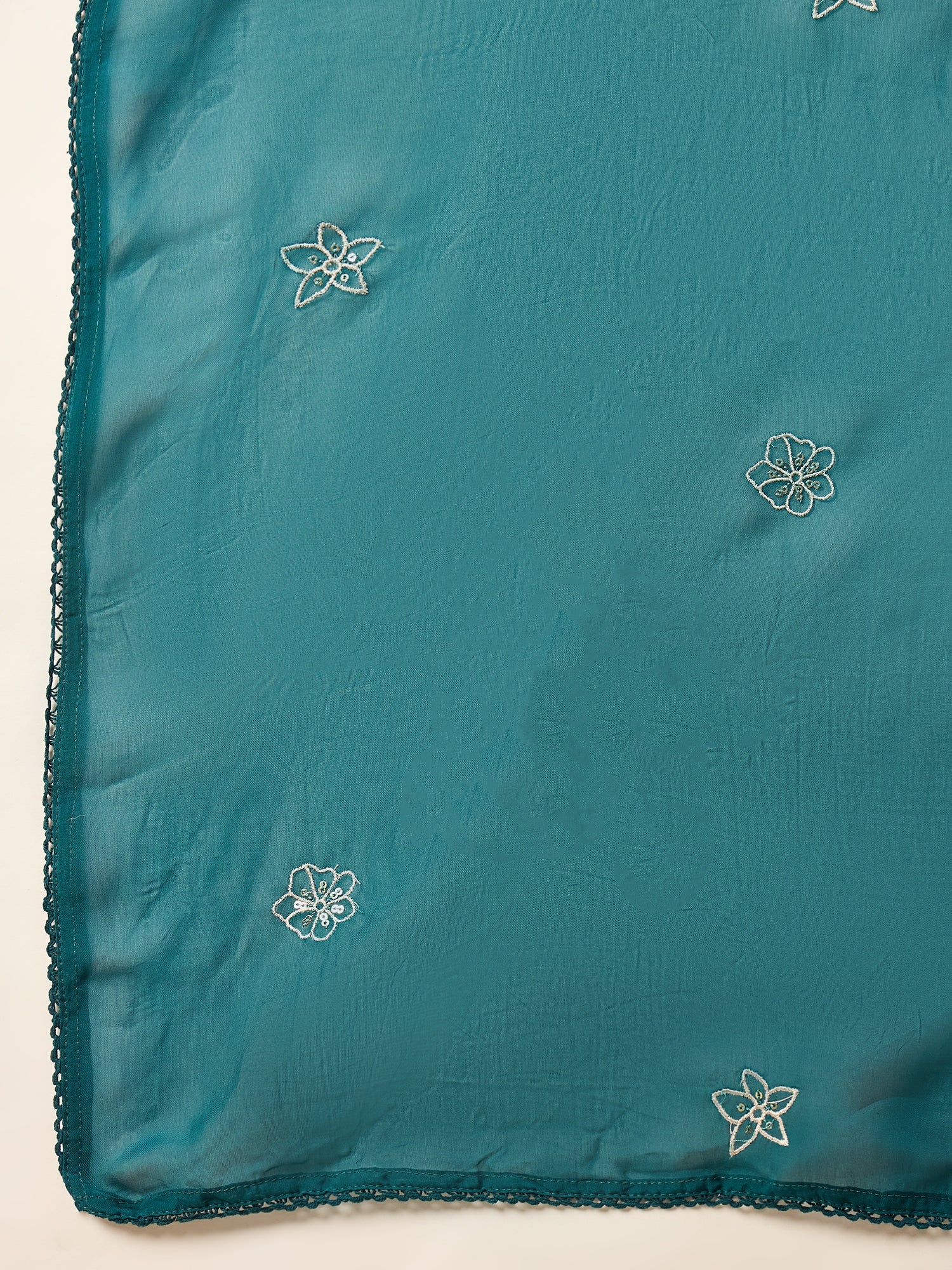 Women Floral Embroidered Regular Thread Work Kurta with Trousers & With Dupatta