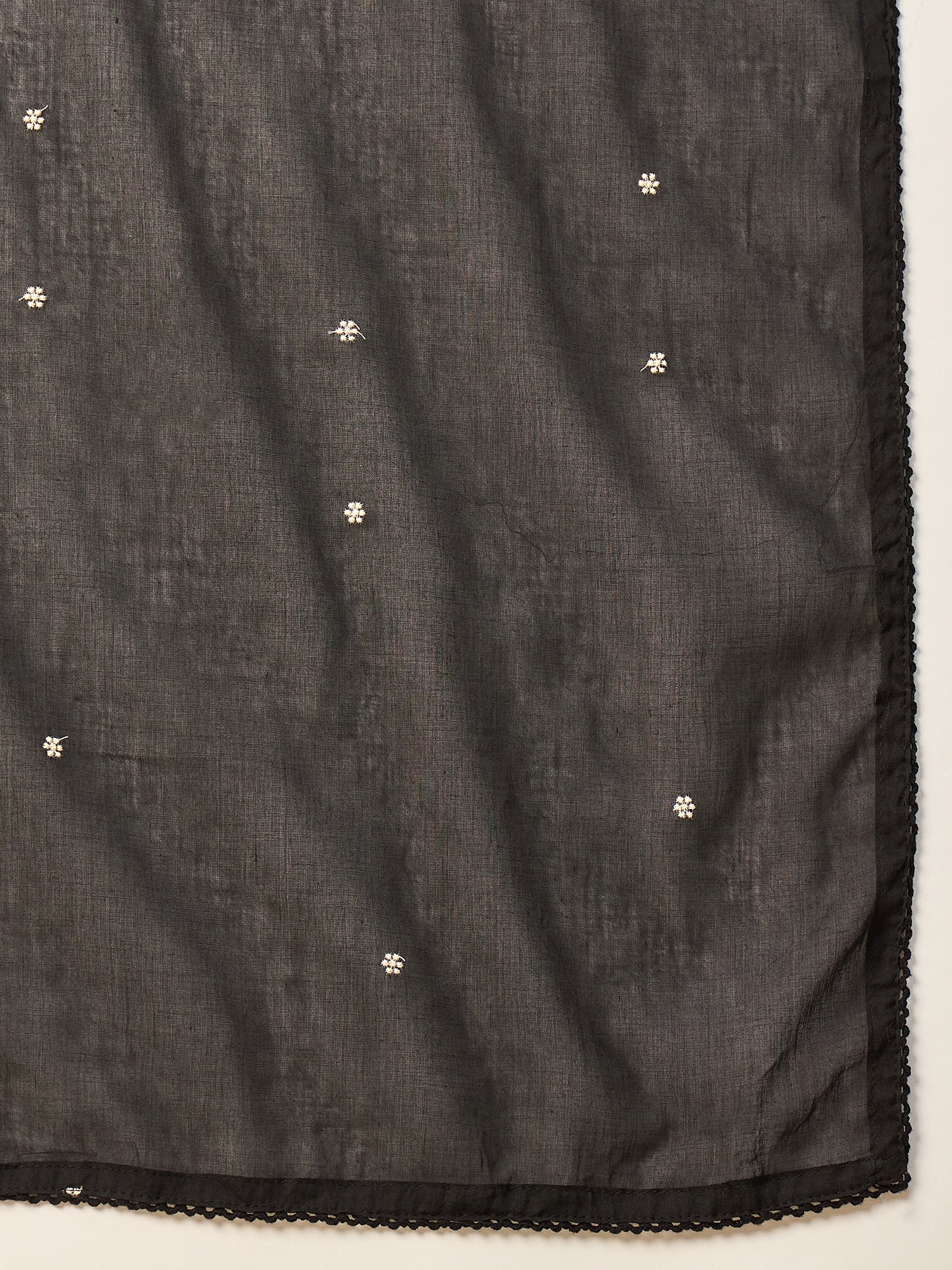 Women Floral Embroidered Panelled Thread Work Kurta with Trousers & With Dupatta