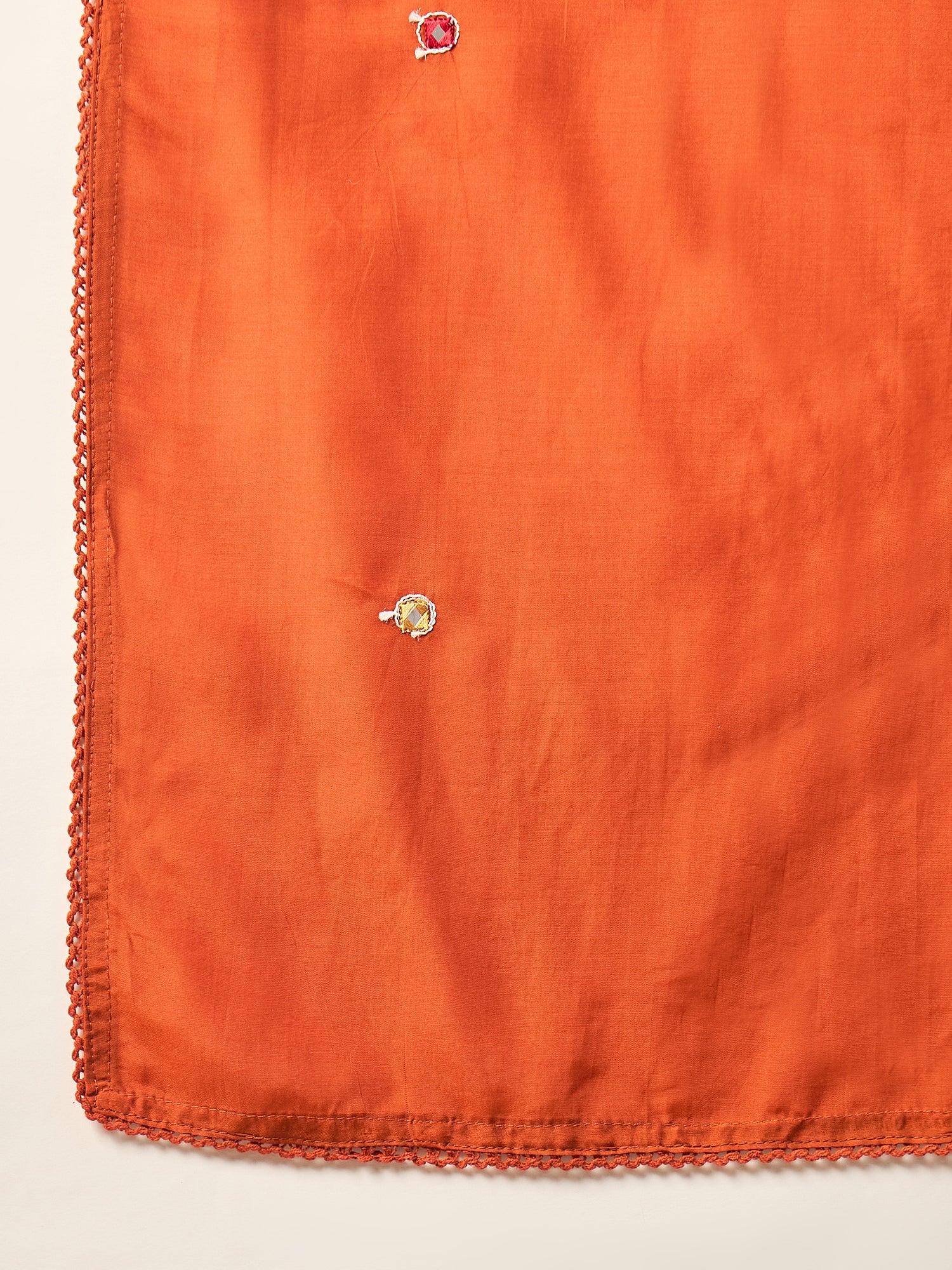 Women Ethnic Motifs Embroidered Regular Thread Work Raw Silk Kurta with Trousers & With Dupatta