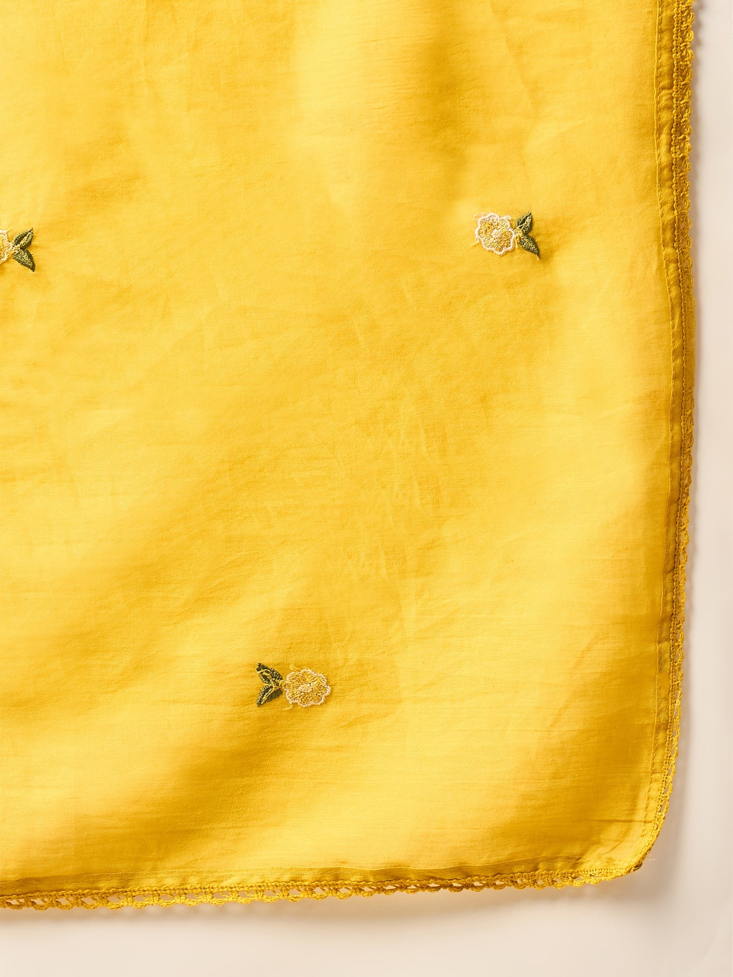 Women Ethnic Motifs Embroidered Pleated Mirror Work Kurta with Trousers & With Dupatta