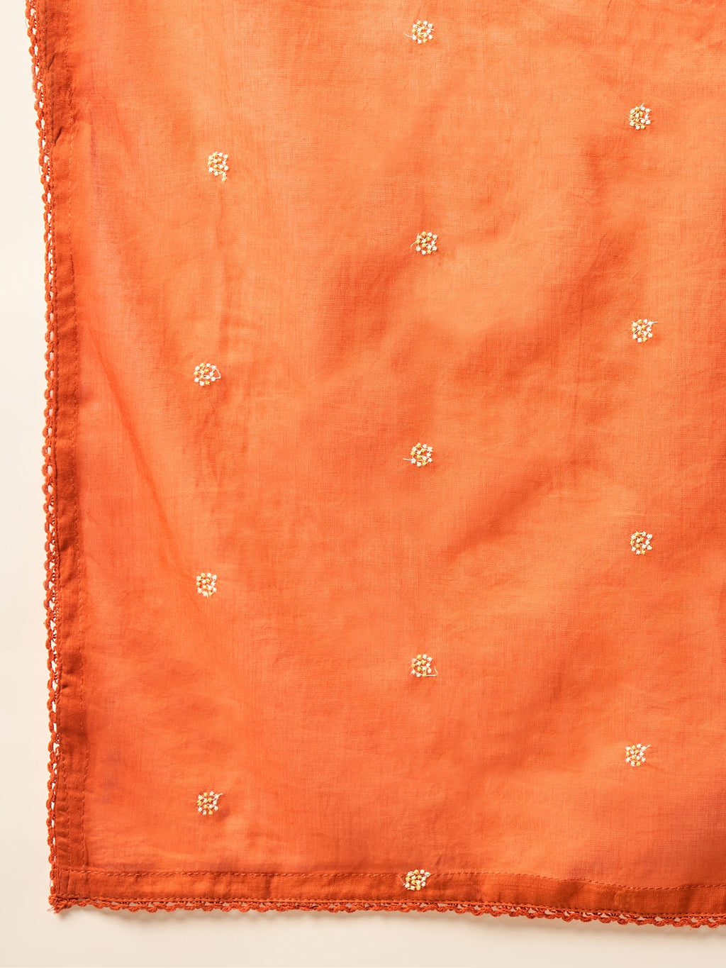 Women Floral Embroidered Empire Thread Work Kurta with Trousers & With Dupatta
