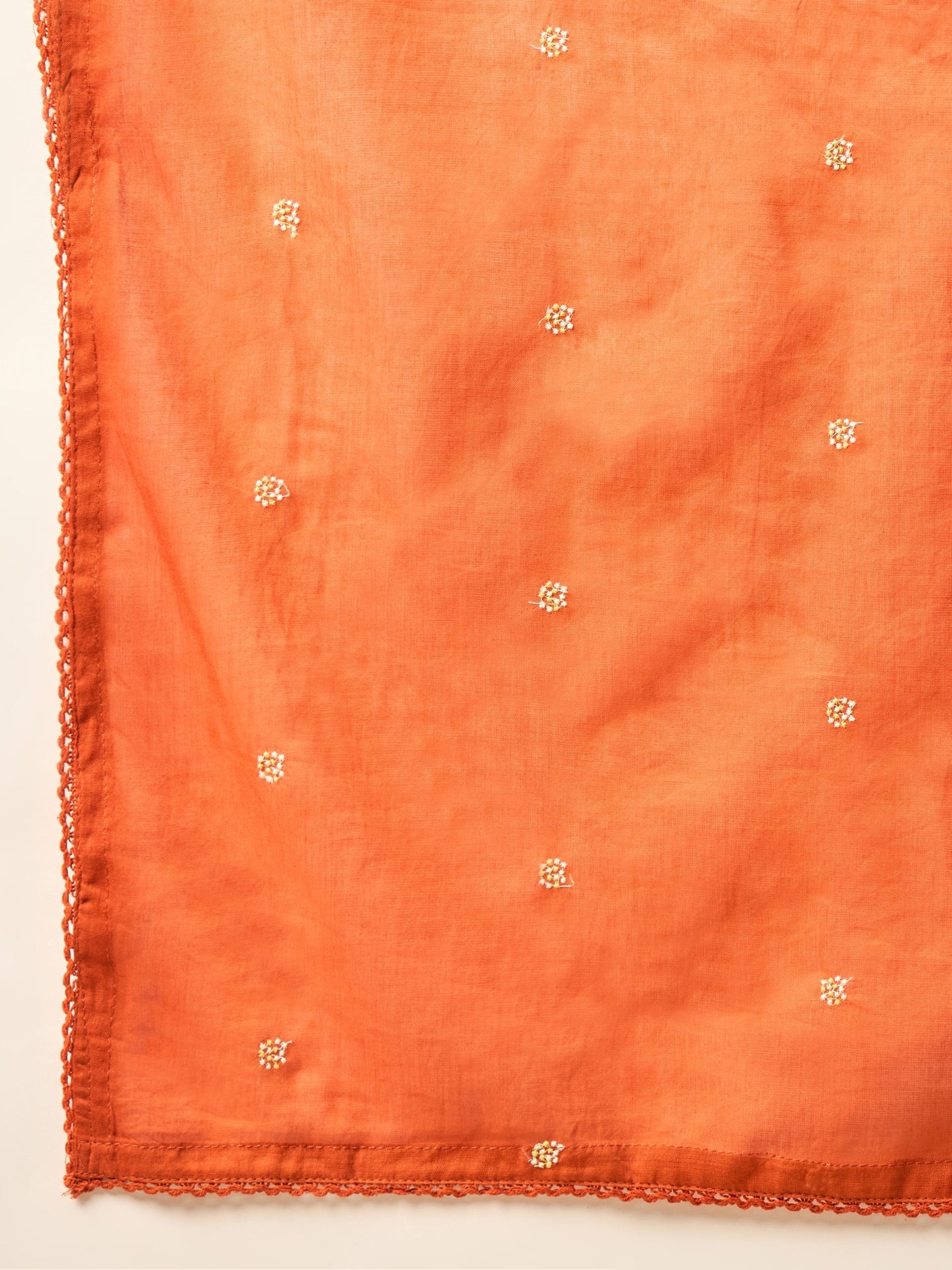 Women Floral Embroidered Empire Thread Work Kurta with Trousers & With Dupatta