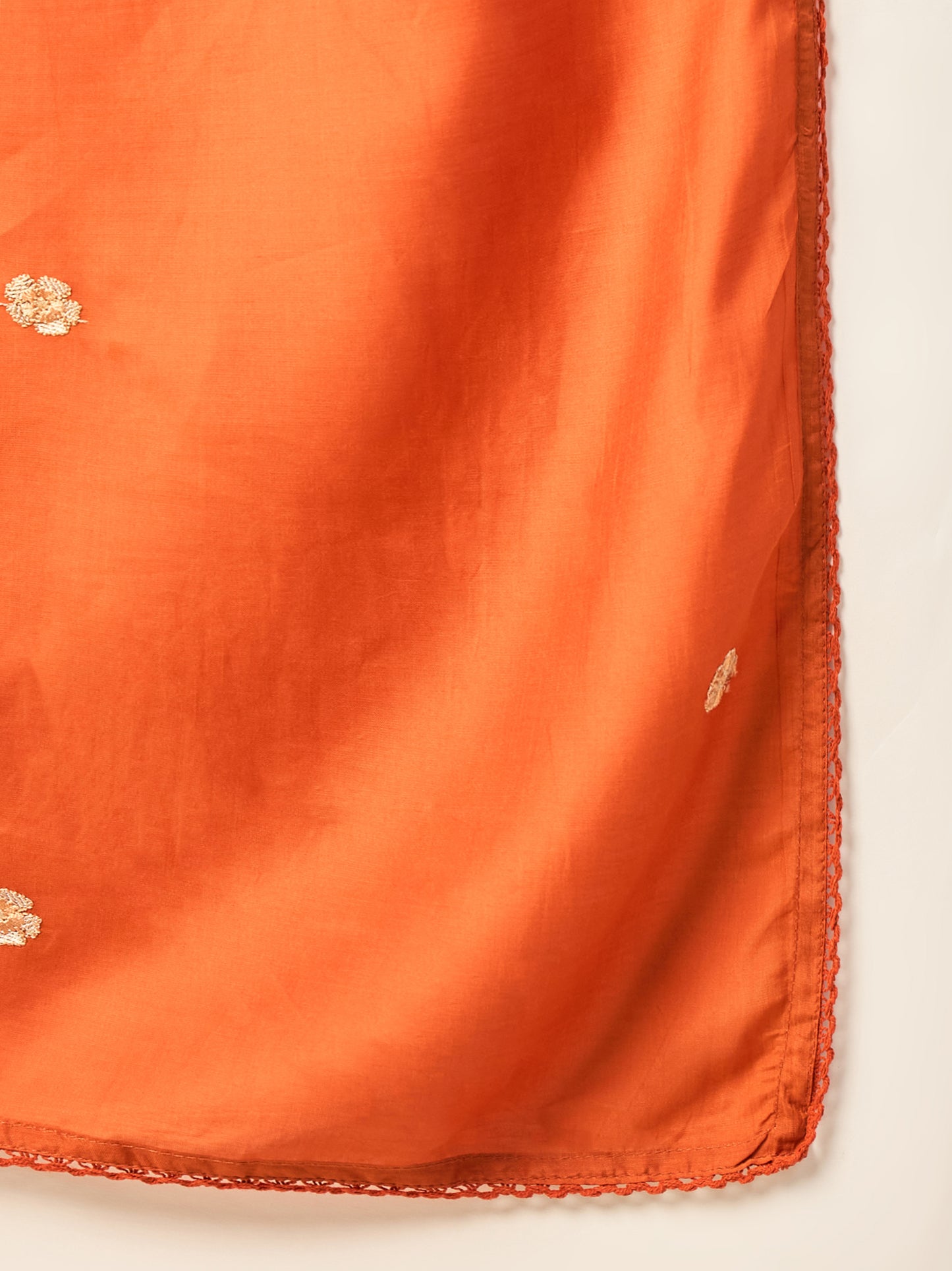Women Ethnic Motifs Embroidered Regular Thread Work Raw Silk Kurta with Trousers & With Dupatta