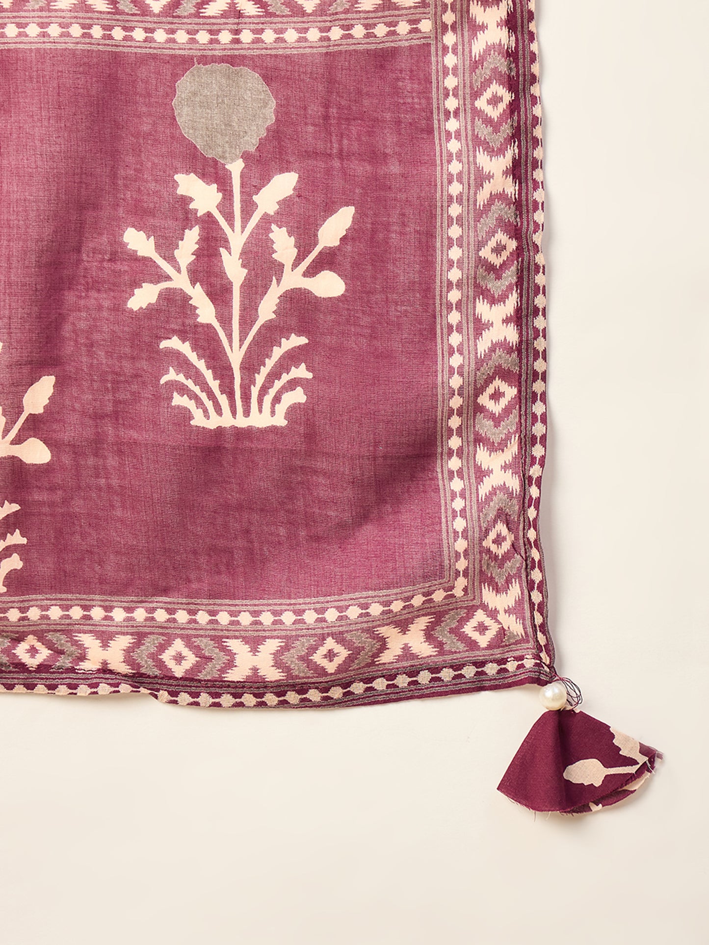 Women Ethnic Motifs Printed Regular Pure Cotton Kurta with Patiala & With Dupatta