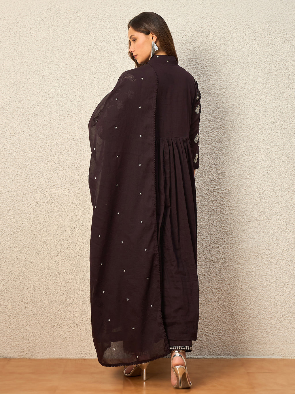 Women Ethnic Motifs Embroidered Empire Thread Work Kurta with Trousers & With Dupatta