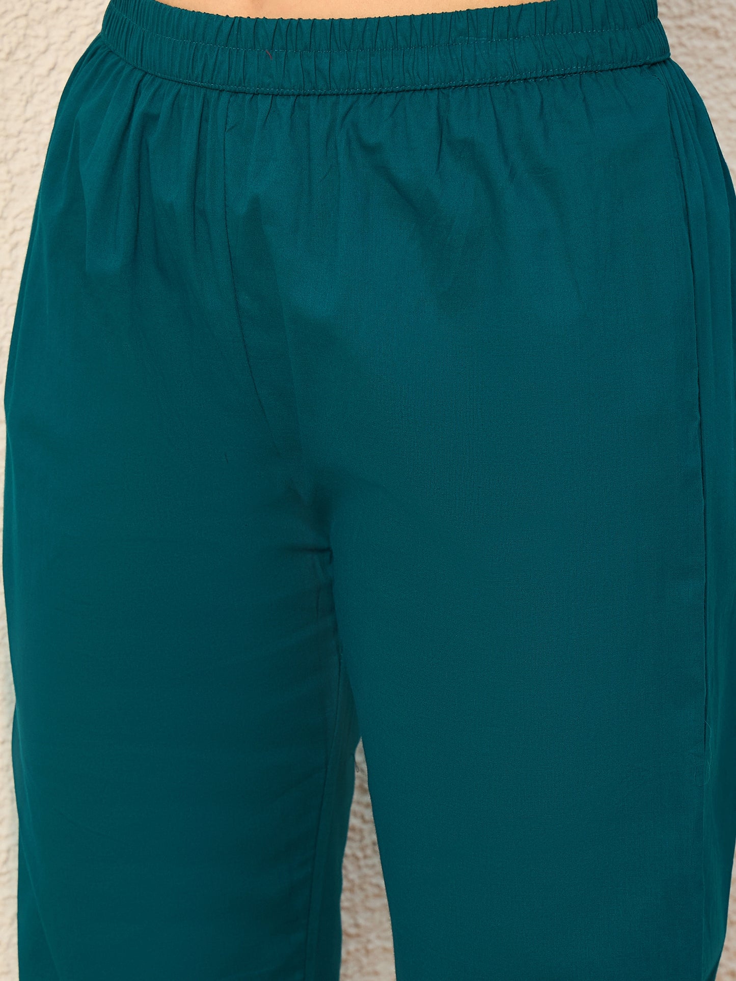 Women Ethnic Motifs Embroidered Regular Mirror Work Kurta with Trousers & With Dupatta