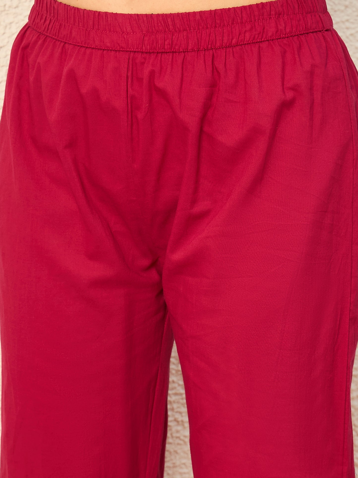 Women Ethnic Motifs Embroidered Empire Mirror Work Kurta with Trousers & With Dupatta