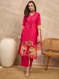 Women Ethnic Motifs Printed Regular Pure Cotton Kurta with Trousers & With Dupatta