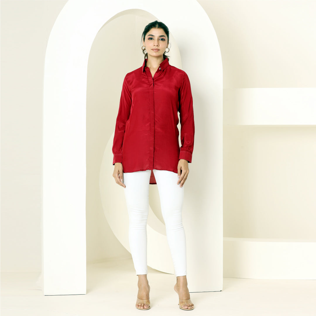 Red Voile Shirt