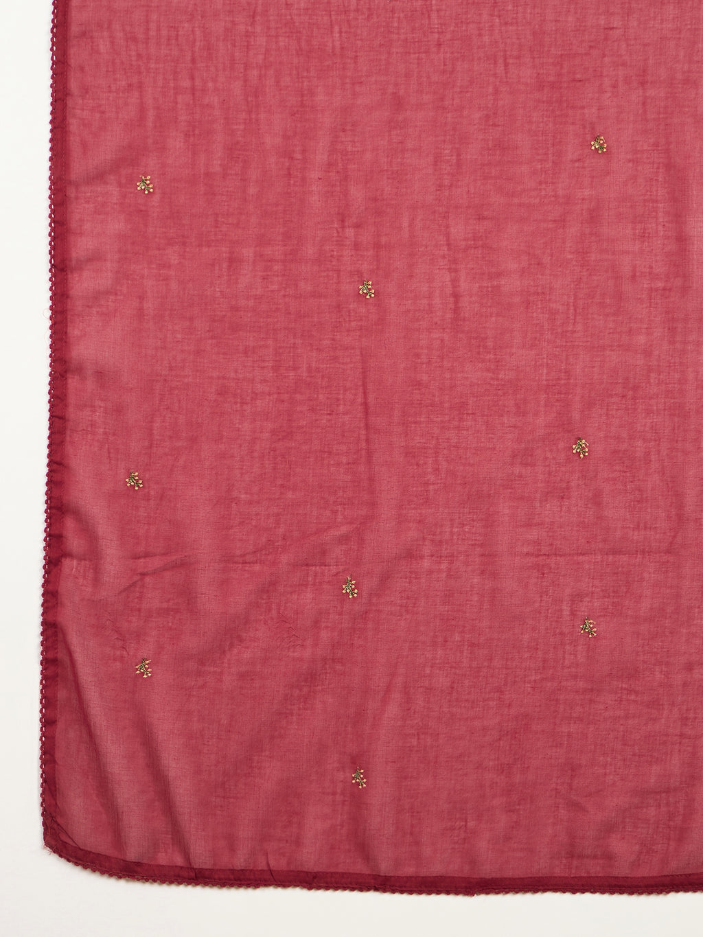 Women Floral Embroidered Pleated Thread Work Kurta with Trousers & With Dupatta