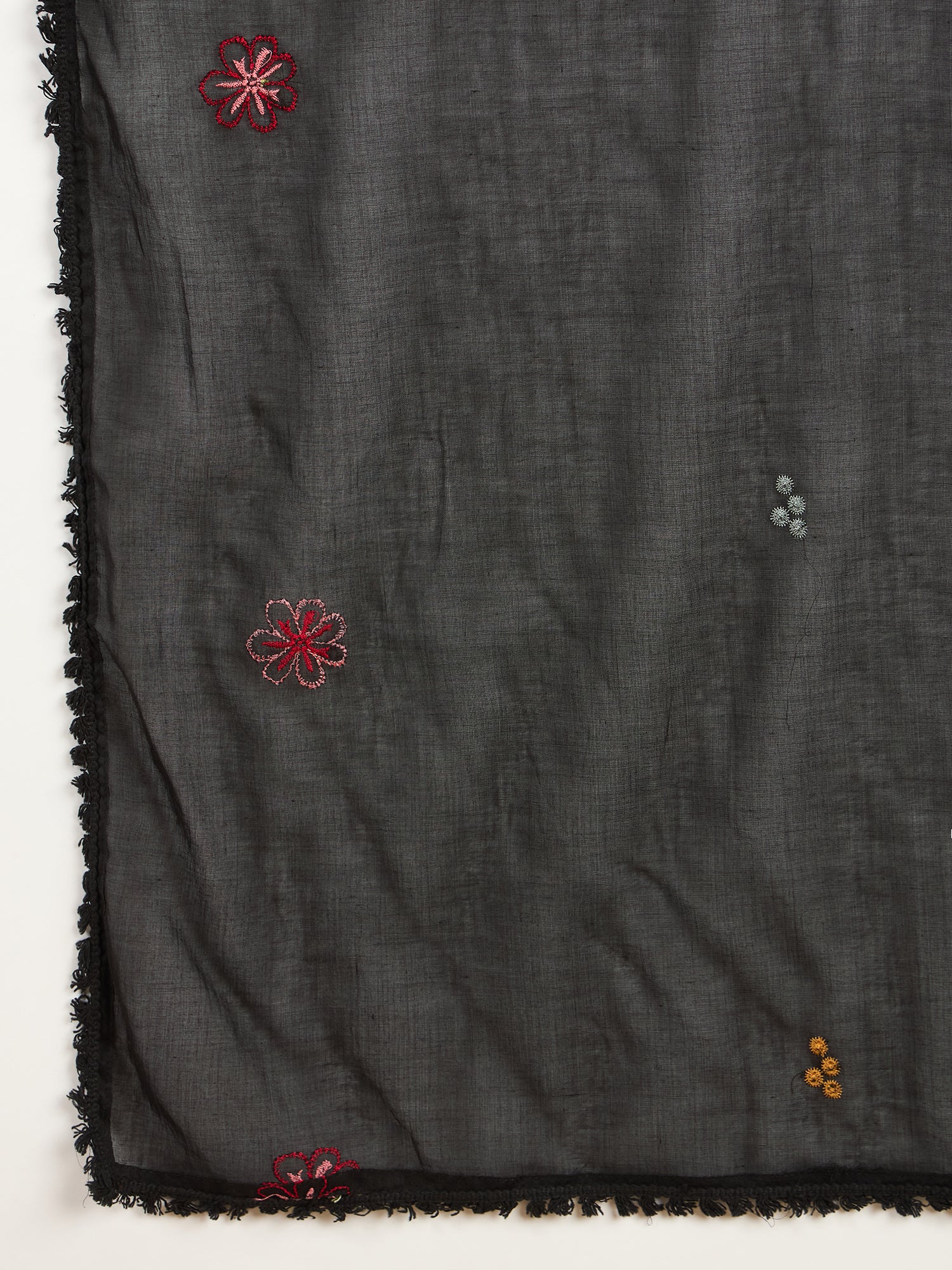 Women Floral Embroidered Regular Thread Work Kurta with Trousers & With Dupatta
