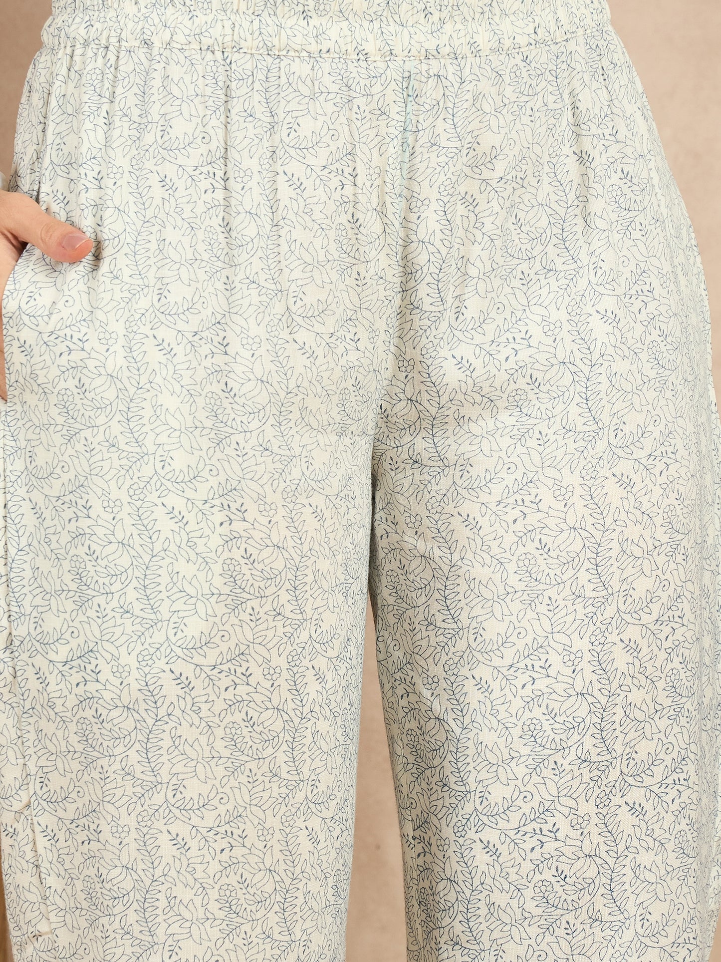 Printed V Neck Tunic & Trousers Co-ords