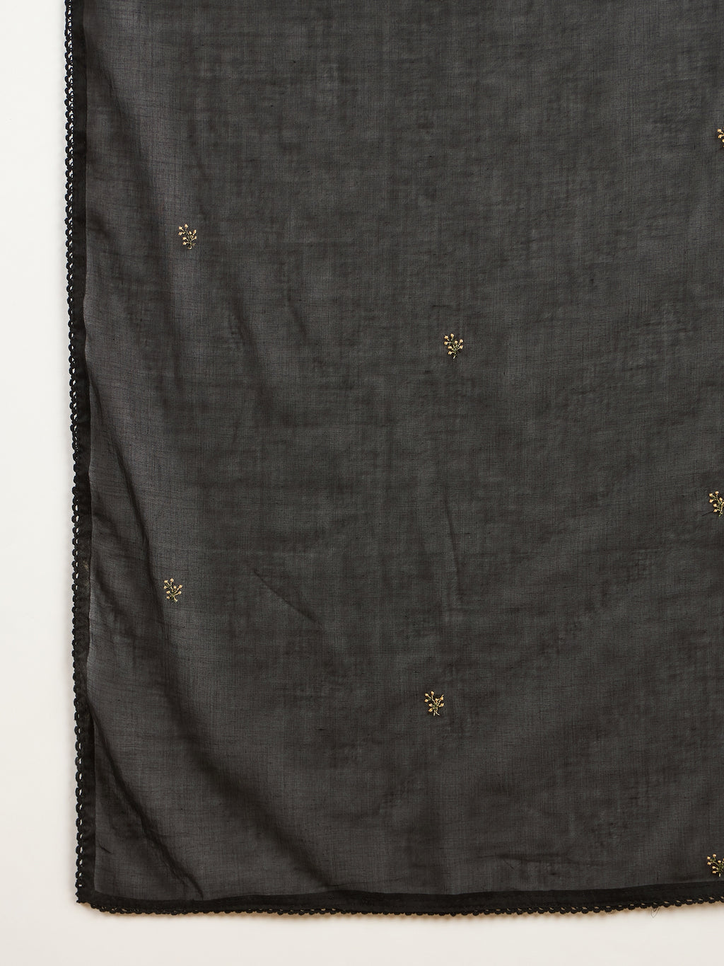 Women Floral Embroidered Pleated Thread Work Kurta with Trousers & With Dupatta