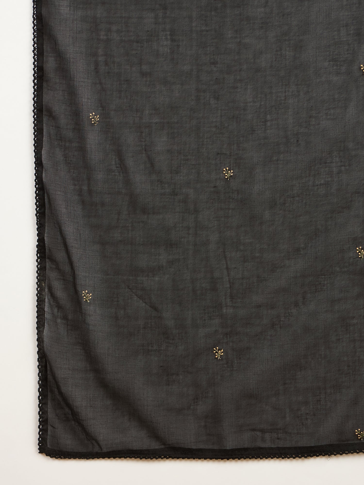 Women Floral Embroidered Pleated Thread Work Kurta with Trousers & With Dupatta