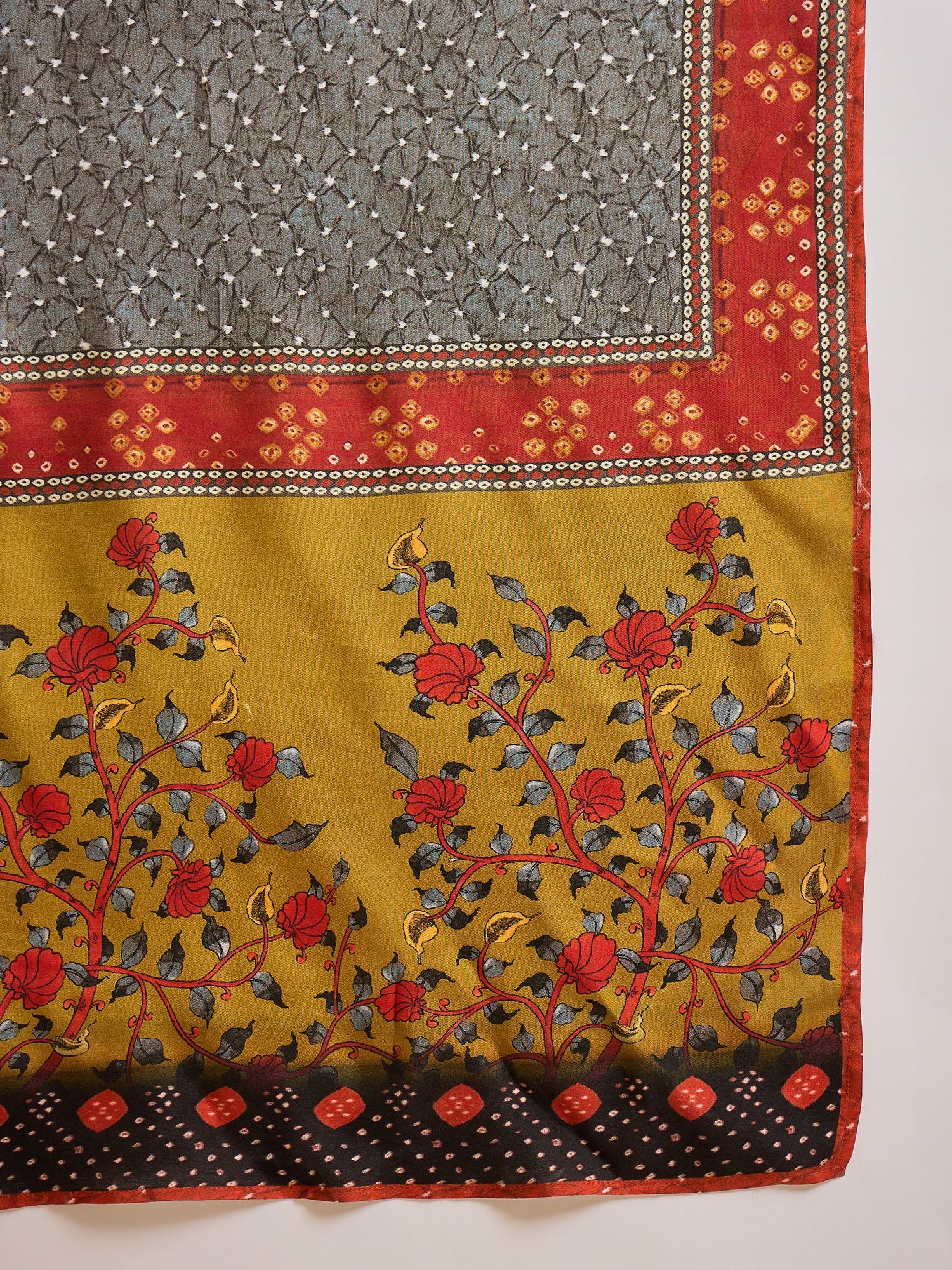 Women Paisley Printed Silk Kurta with Trousers & Dupatta