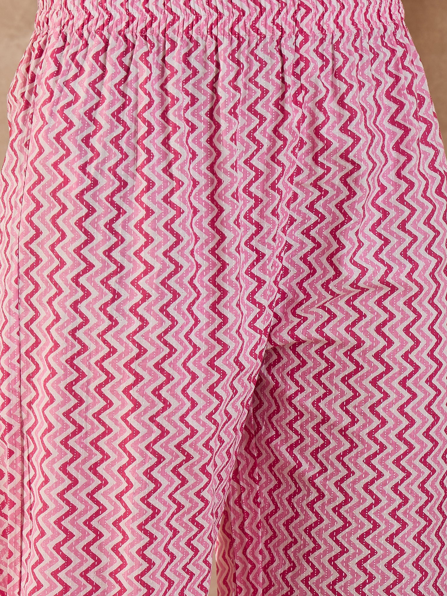 Women Floral Printed Cotton A-Line Kurta with Palazzo