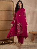 Women Floral Embroidered A-Line Kurta with Trousers & Dupatta