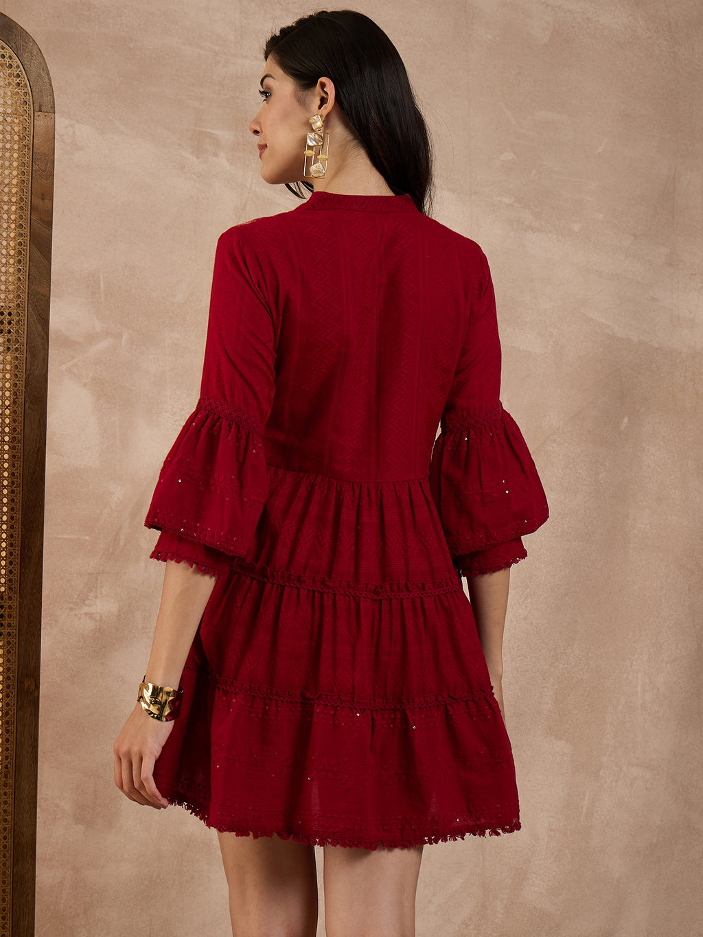 Women Ethnic pure Cotton Dobby Dress