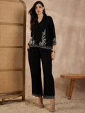 Embroidered Pure Cotton Top & Trousers Co-Ords Set
