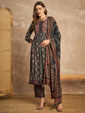 Women Floral Embroidered Regular Mirror Work Kurta with Trousers & With Dupatta